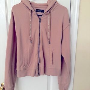 Abercrombie & Fitch dusty pink zip up size S